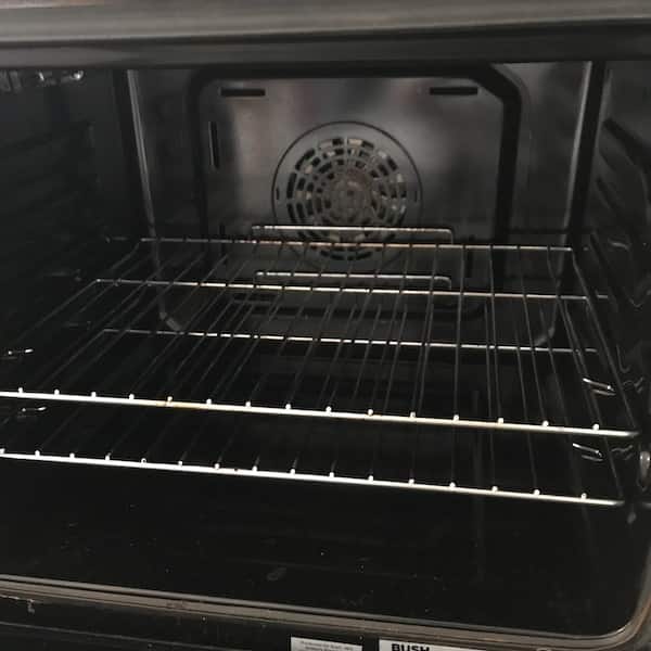 photo of an oven with the shelf on the 2nd from the bottom position, perfect for cake baking